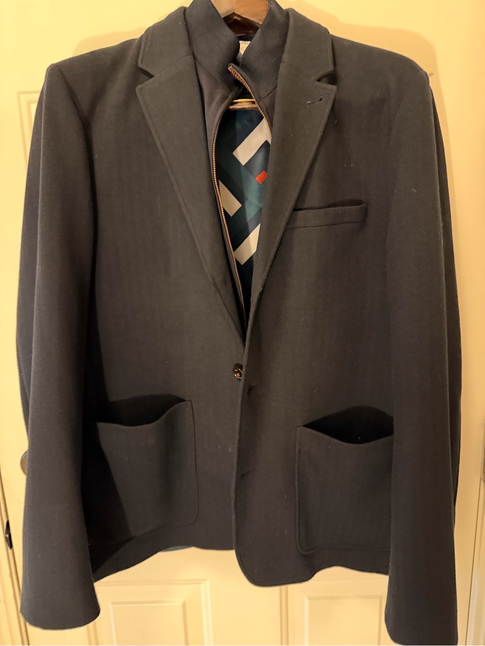 Ted Baker Dark Navy Single-Breasted Blazer